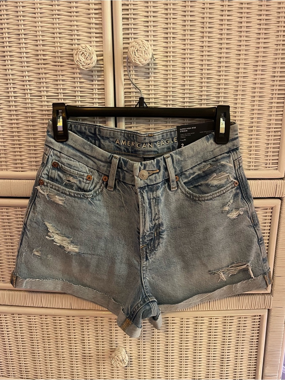 American Eagle Outfitters Light Blue Super High-Rise Jeans